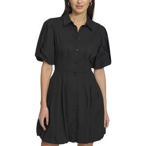 Dkny Womens  Collar Poplin Mini Dress